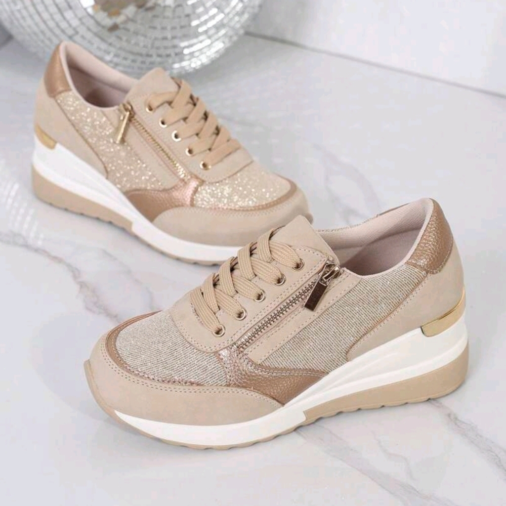 Fashion Comfortable Slip-On Wedge Anti-Slip Sneakers For Women, Lightweight Casu - Picture 2 of 6